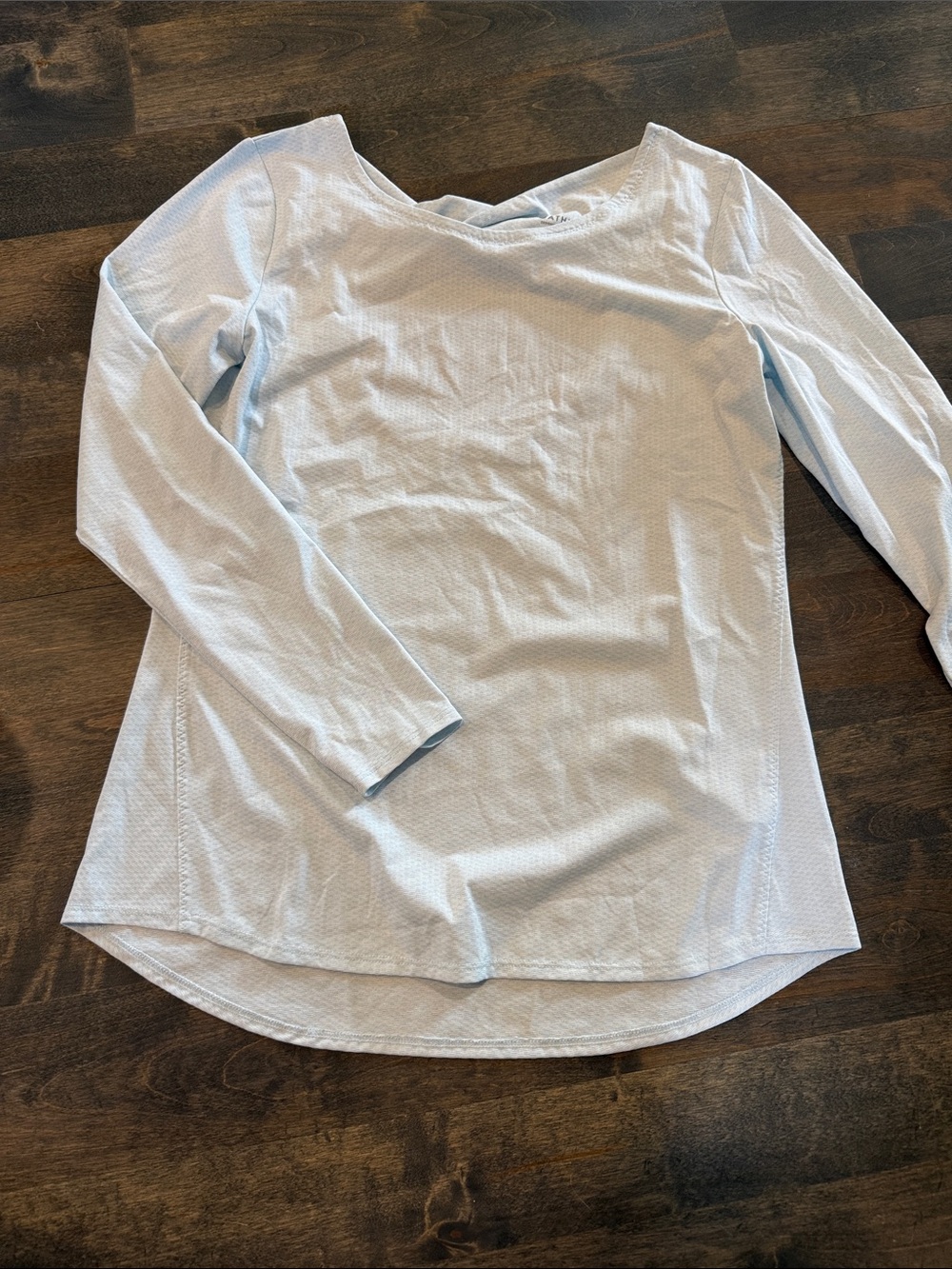 Athleta Light Blue Long Sleeve Crewneck Top